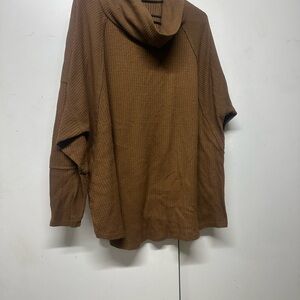 Brown Cowl Neck Sweater